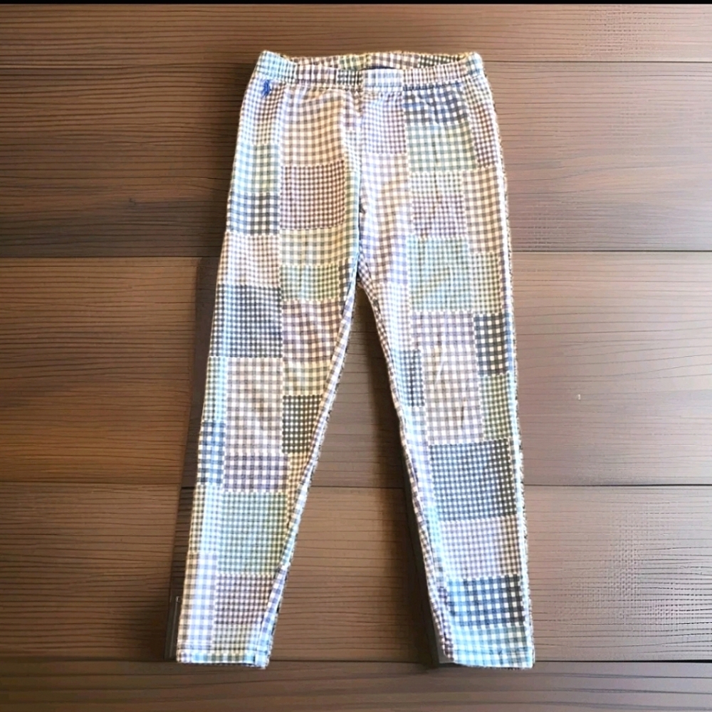 Polo Ralph Lauren Patchwork leggings Size 7 Color shades of blue